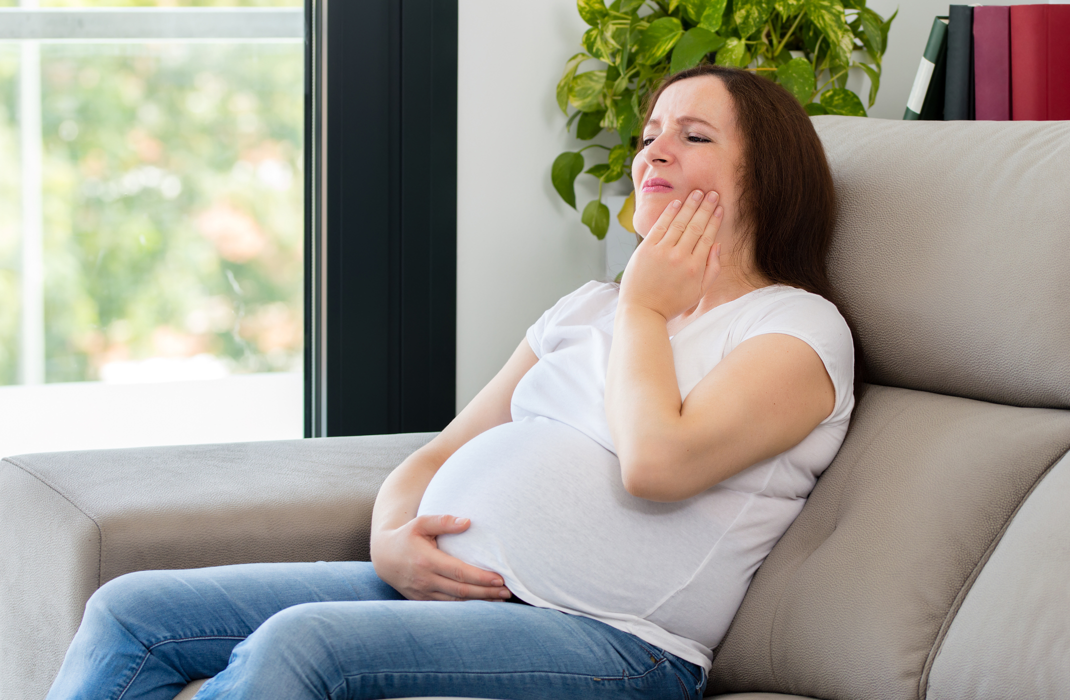 pregnant woman in waiting room